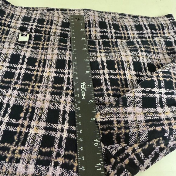 Preswick Moore Glen Plaid Pants Size M Pull On Lavender Ankle Stretch Casual Chi - Picture 11 of 13